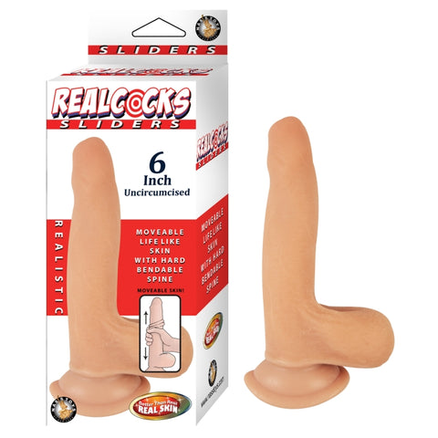 REALCOCKS SLIDERS UNCIRCUMSIZED 6" FLESH