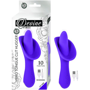 DEVINE VIBES VIBRO TONGUE CLIT HUGGER-PURPLE