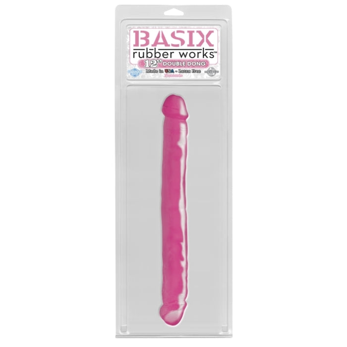 BASIX 12IN DOUBLE DONG- PINK
