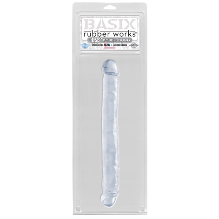 BASIX 12IN DOUBLE DONG- CLEAR