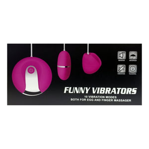FUNNY VIBRATORS - EGG & FINGER 3PC MASSAGER - PURPLE