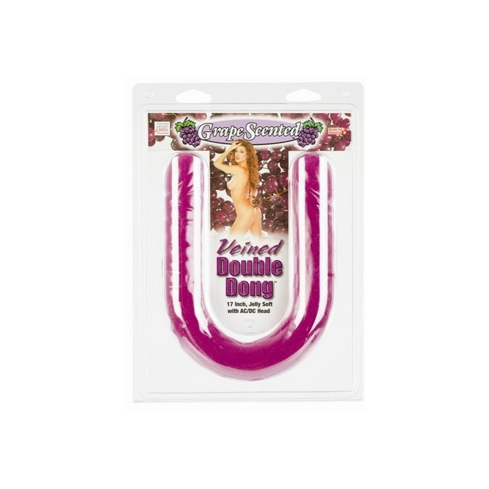 SCENTED VEINED DOUBLE DONG - GRAPE
