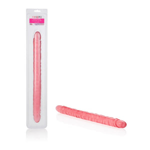 SLIM JIM DUO - VEINED SUPER SLIM DONG - RED 17.5