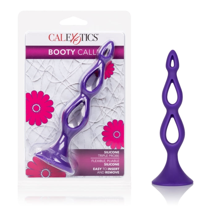 BOOTY CALL SILICONE TRIPLE PROBE - PURPLE