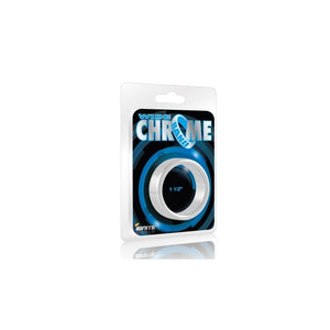 WIDE CHROME COCK RING - 1.50 (SI-95026)