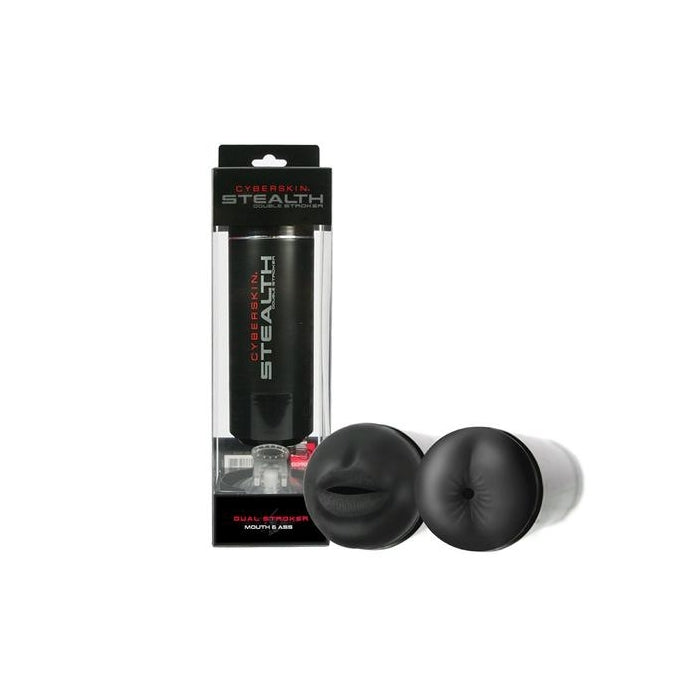 CYBERSKIN STEALTH DOUBLE STROKER, MOUTH & ASS