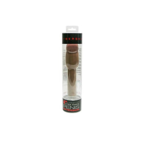 CYBERSKIN XTRA THICK VIBE TRANSFORMER PENIS EXT, 4IN - BLACK