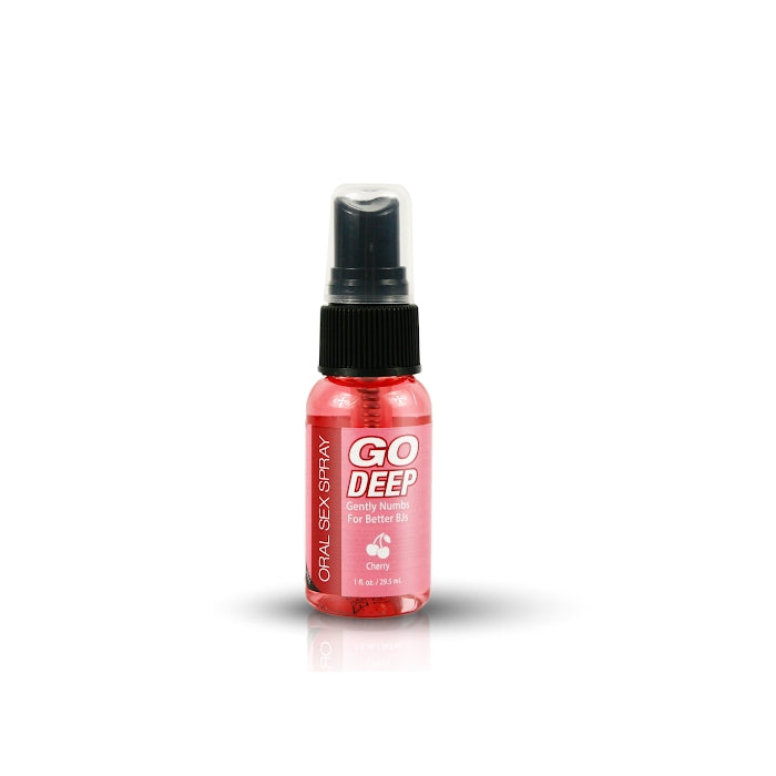 GO DEEP ORAL SEX SPRAY, CHERRY 1 FL. OZ. (29.57 ML) BOTTLE