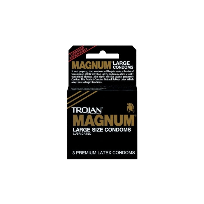 TROJAN 3'S MAGNUM LUB (BLACK)