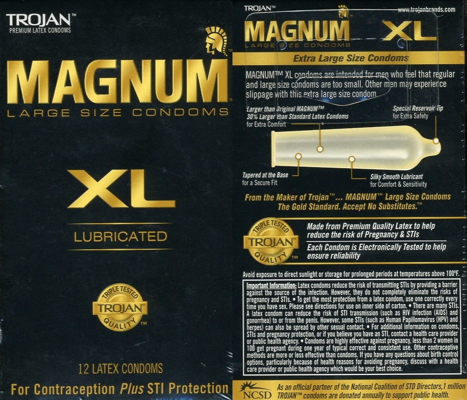 TROJAN 12'S MAGNUM XL LUB