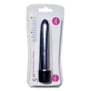 SHIBARI 5" 10X PULSATIONS VIBRATOR SILVER